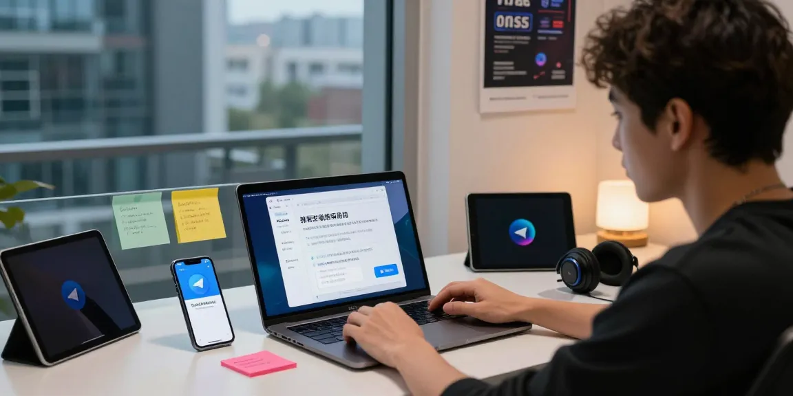 Enable Telegram Chinese settings in a modern workspace tutorial.